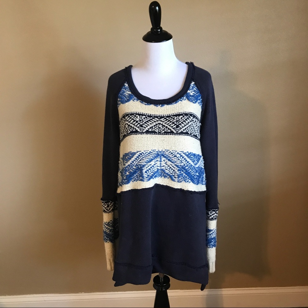 Free People Sweater Long Sleeve Shirt Dress